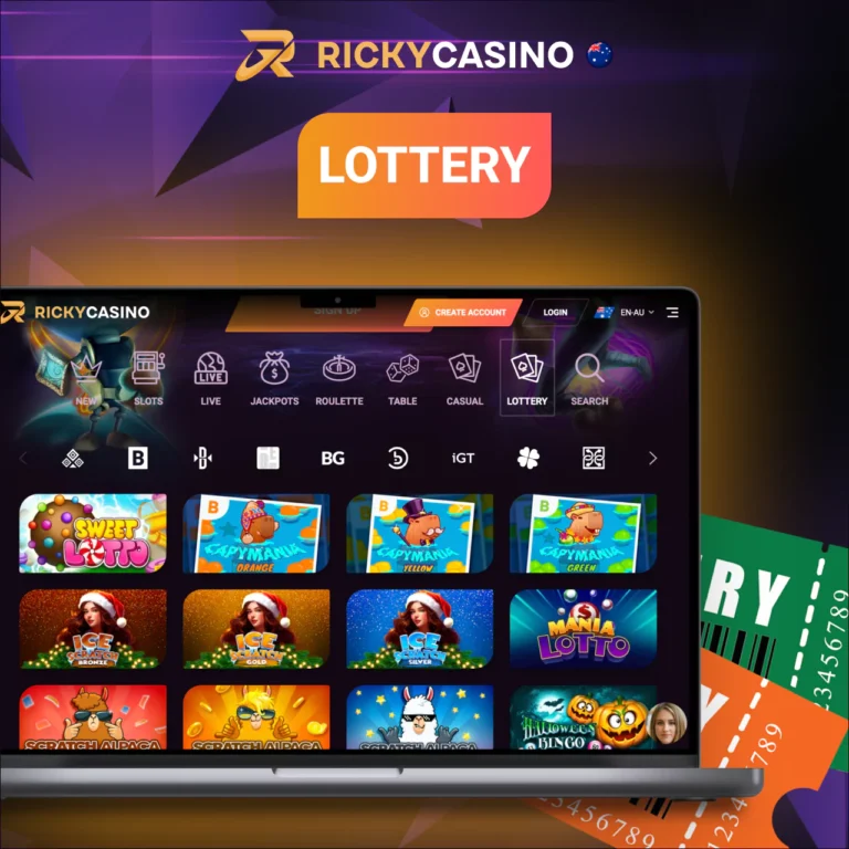 Ricky Casino lottery and keno style games
