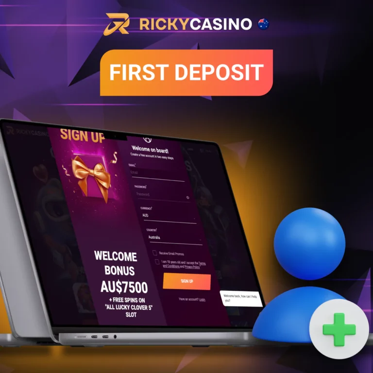 How to make the first deposit at Ricky Casino